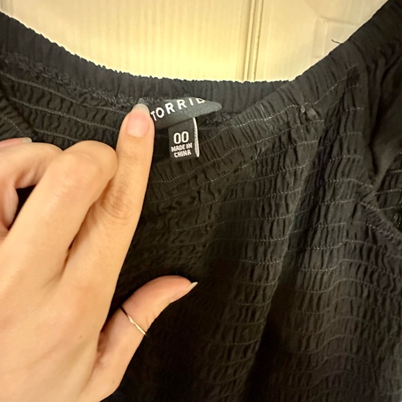 Torrid maxi challis chevron off shoulder dress size 00 - Picture 6 of 7